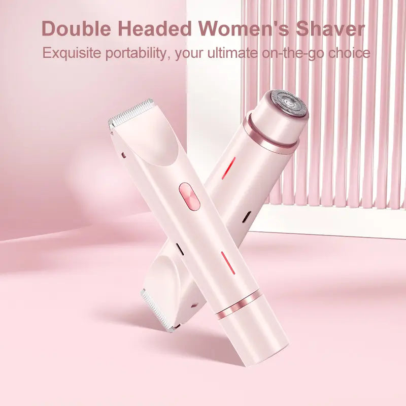Women'S Dual-Head Body Hair Trimmer Shaver Machine, USB Rechargeable Waterproof Portable Mini Shaver, for Underarm Leg Face Bikini Line Routine, Travel-Friendly, Women'S Gifts for Self Care, Usb Rechargeable Shaver