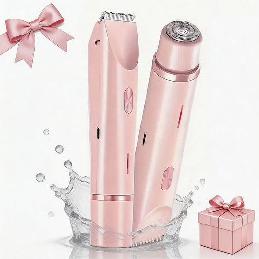 Women'S Dual-Head Body Hair Trimmer Shaver Machine, USB Rechargeable Waterproof Portable Mini Shaver, for Underarm Leg Face Bikini Line Routine, Travel-Friendly, Women'S Gifts for Self Care, Usb Rechargeable Shaver