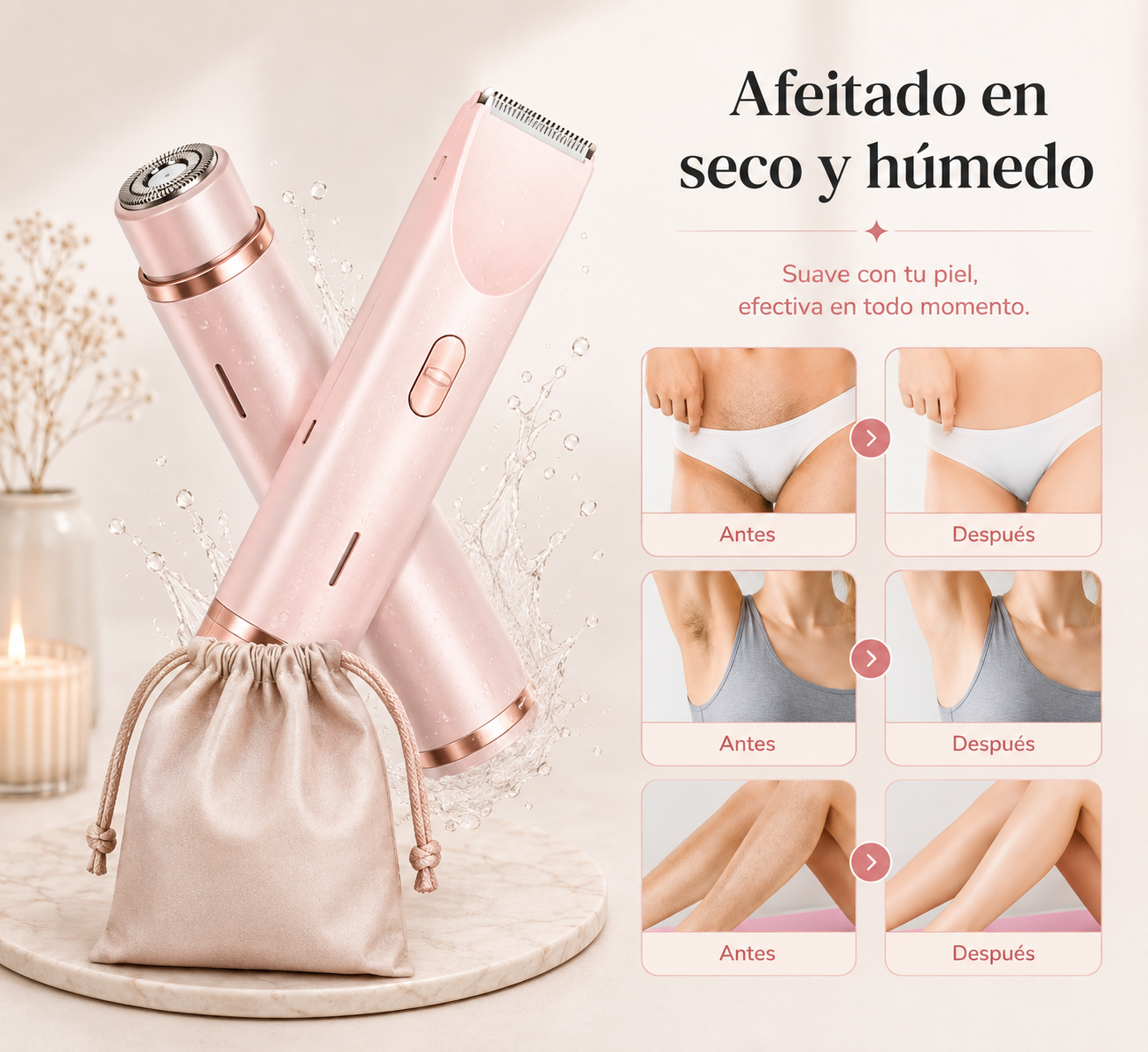 Depiladora Eléctrica 2 en 1
