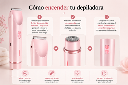 Depiladora Eléctrica 2 en 1