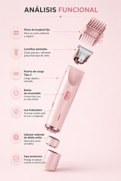 Depiladora Eléctrica 2 en 1