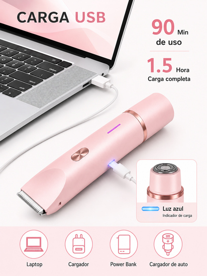 Depiladora Eléctrica 2 en 1